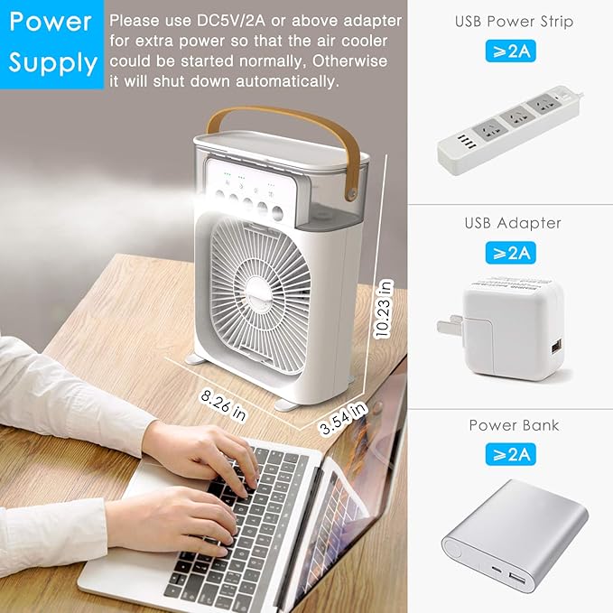 2-in-1 Personal Air Cooler &amp; Humidifier!